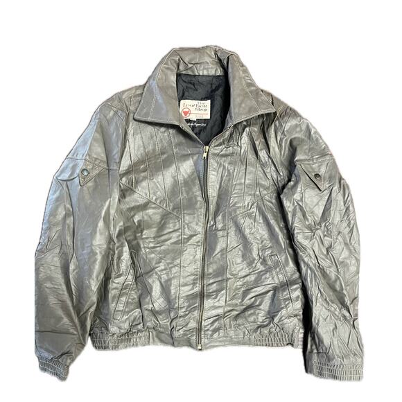 Vintage The Leather Shop Metallic Sears Jacket - Picture 2 of 5
